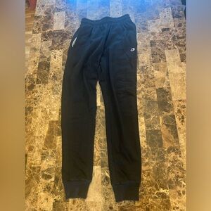 -Mens Black Champion Sweatpants (Size-S)